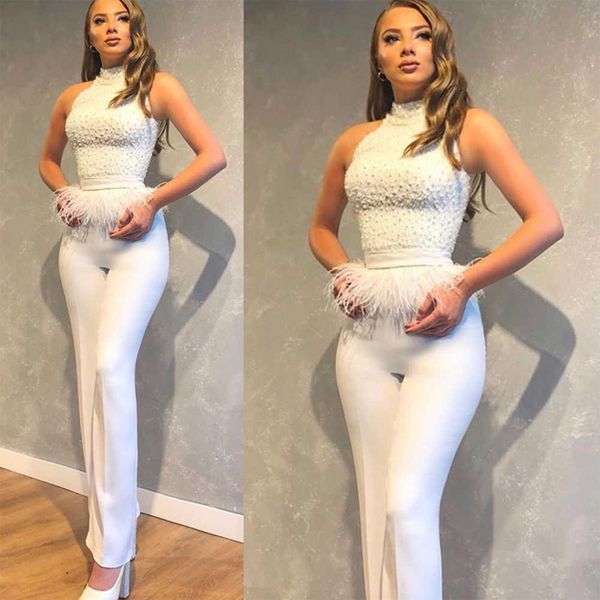 2020 fashion white evening dresses jumpsuits high neck beaded fur prom dress ankle length formal party gowns robe de soiree, Black;red
2020 fashion white evening dresses jumpsuits high neck beaded fur prom dress ankle length formal party gowns robe de soiree, Black;red