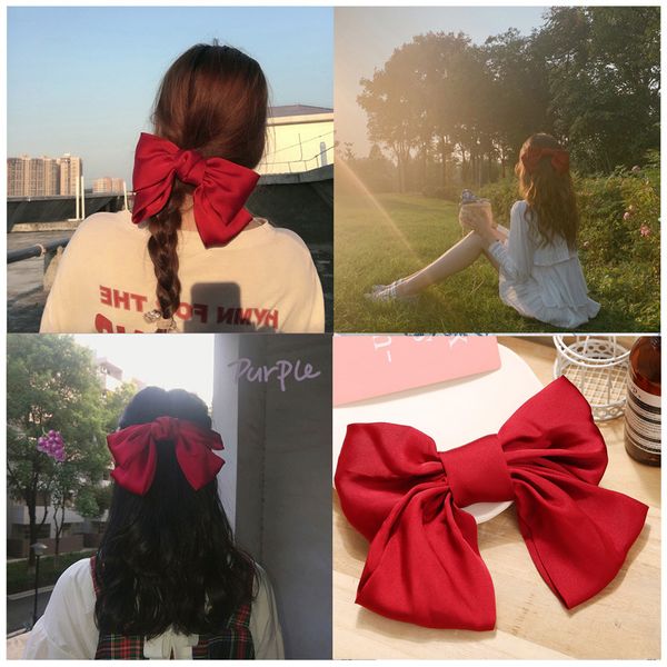 french retro romantic red big bow hair clip creative retro simple headwear art, Golden;silver
french retro romantic red big bow hair clip creative retro simple headwear art, Golden;silver