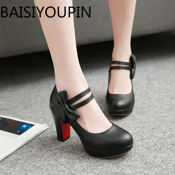 single shoe girl sweet bow thick high heel shoes platform red bottom black work shoes women dress wedding shoes big size 43 46
single shoe girl sweet bow thick high heel shoes platform red bottom black work shoes women dress wedding shoes big size 43 46