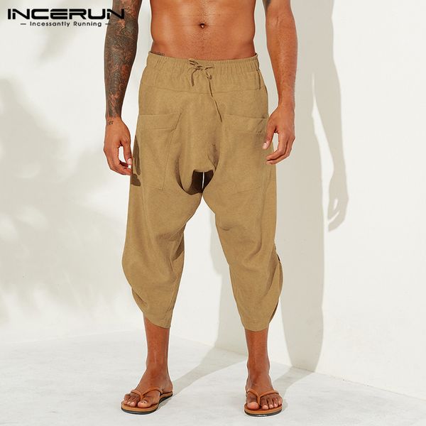 2020 cotton linen men pants solid baggy joggers streetwear casual drop crotch calf length trousers men retro harem pants incerun, Black
2020 cotton linen men pants solid baggy joggers streetwear casual drop crotch calf length trousers men retro harem pants incerun, Black