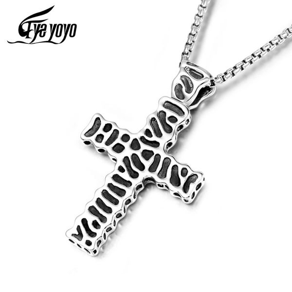 eyeyoyo vintage religious cross pendant cobblestone men pendant necklace hiphop necklace, Silver
eyeyoyo vintage religious cross pendant cobblestone men pendant necklace hiphop necklace, Silver