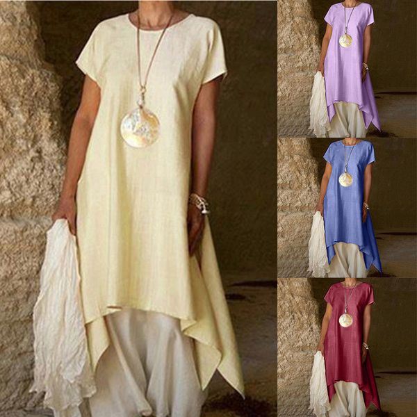 muqgew 2019 new summer dress women loose casual pure color o neck short sleeved women long maxi dresses feminino vestido, Black;gray
muqgew 2019 new summer dress women loose casual pure color o neck short sleeved women long maxi dresses feminino vestido, Black;gray