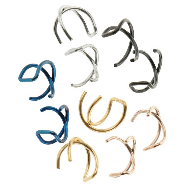 5 pairs non-pierced ear cuff clip stainless steel earrings nose lip hoop for women girls, Golden
5 pairs non-pierced ear cuff clip stainless steel earrings nose lip hoop for women girls, Golden
