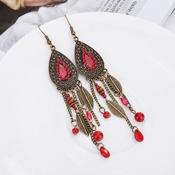 fashion-oval leaf earrings rice beads retro tassel earrings wholesale earrings, Silver
fashion-oval leaf earrings rice beads retro tassel earrings wholesale earrings, Silver
