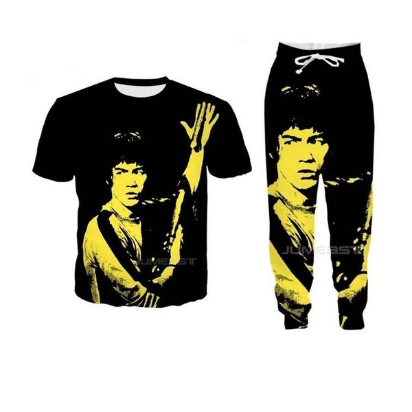 new fashion women/mens bruce lee funny 3d print t-shirt + jogger pants casusal tracksuit sets6, White;black
new fashion women/mens bruce lee funny 3d print t-shirt + jogger pants casusal tracksuit sets6, White;black