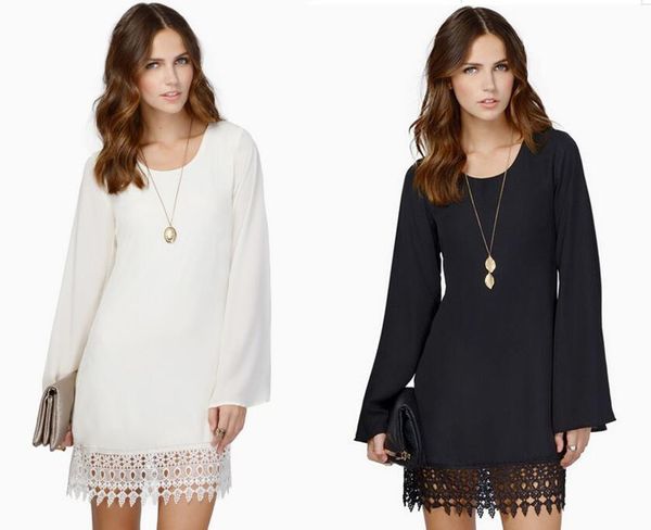 2019 selling dresses for women clothes fashion a line short long bell sleeve autumn chiffon casual loose crew v neck plus size dress, Black;gray
2019 selling dresses for women clothes fashion a line short long bell sleeve autumn chiffon casual loose crew v neck plus size dress, Black;gray