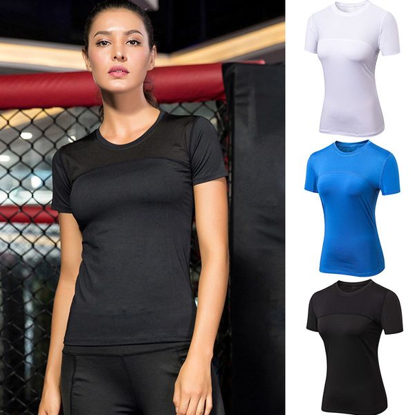 quick dry elastic yoga shirts women, mesh breathable stitching compression running fitness shirts, sports wear for woman gym, White;red
quick dry elastic yoga shirts women, mesh breathable stitching compression running fitness shirts, sports wear for woman gym, White;red