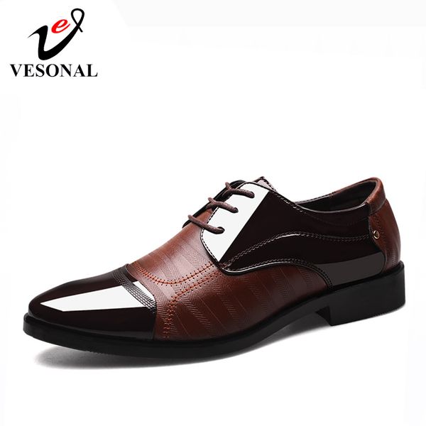 vesonal 2019 spring autumn big size patent leather leather shoes men classic mens dress shoes male formal office business 8810-1, Black
vesonal 2019 spring autumn big size patent leather leather shoes men classic mens dress shoes male formal office business 8810-1, Black