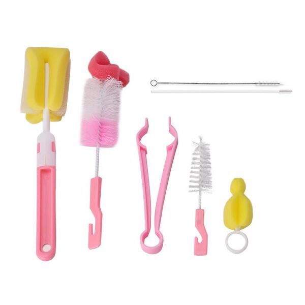 7pc food grade multipurpose cleaning bottle brush set rotating head cleaning sponge cup brush kit for baby bottle washing
7pc food grade multipurpose cleaning bottle brush set rotating head cleaning sponge cup brush kit for baby bottle washing