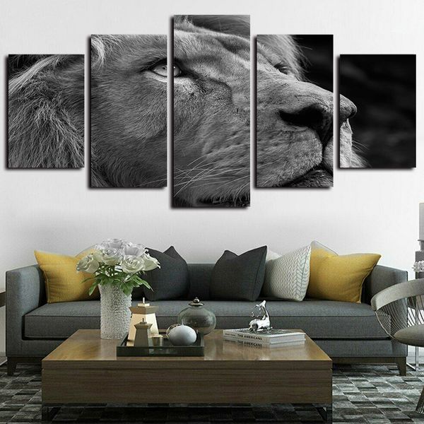 5 panels tiger head painting gray artworks giclee canvas wall art for home wall decor abstract poster canvas print oil painting
5 panels tiger head painting gray artworks giclee canvas wall art for home wall decor abstract poster canvas print oil painting