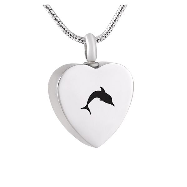 cute dolphin cremation heart urn pendant stainless steel pet ashes keepsake memorial urn necklace with fill kits, Silver
cute dolphin cremation heart urn pendant stainless steel pet ashes keepsake memorial urn necklace with fill kits, Silver