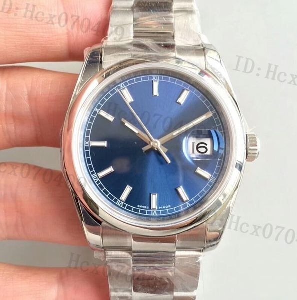 116200 men's 36mm cal: 3135 movement automatic 904l steel blue dial mens watch watches, Slivery;brown
116200 men's 36mm cal: 3135 movement automatic 904l steel blue dial mens watch watches, Slivery;brown