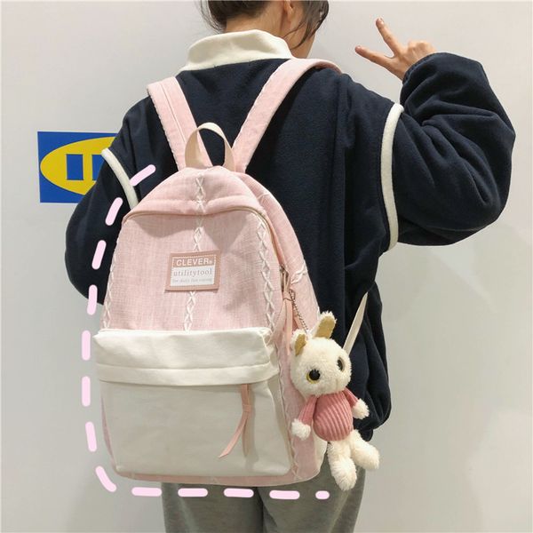 ackpack женщин к 2020 году новые продукты горячая распродажа мода цвет соответствия рюкзак свободного покроя колледж стиль милый холст школы
ackpack женщин к 2020 году новые продукты горячая распродажа мода цвет соответствия рюкзак свободного покроя колледж стиль милый холст школы