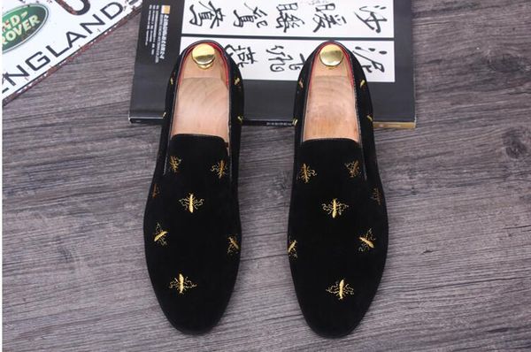 fashion men loafers slip on mens velvet shoes casual velvet slippers designer dress shoes men flats wedding and party shoes cd01, Black
fashion men loafers slip on mens velvet shoes casual velvet slippers designer dress shoes men flats wedding and party shoes cd01, Black