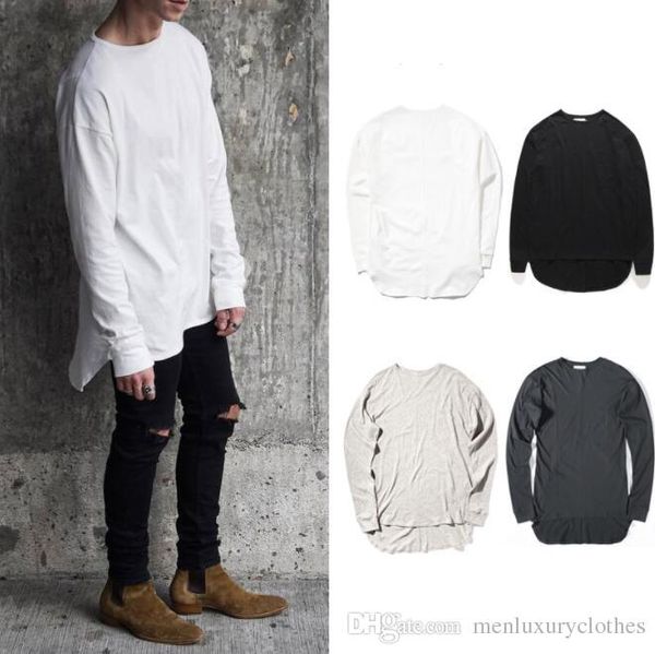 kanye fog mens long tshirts justin biber basic solid tshirt designer casual loose street, White;black
kanye fog mens long tshirts justin biber basic solid tshirt designer casual loose street, White;black