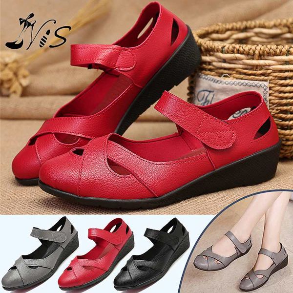 nis women sandals spring summer ladies shoes leather sandals women flats retro style shoes hollow out ladies beach, Black
nis women sandals spring summer ladies shoes leather sandals women flats retro style shoes hollow out ladies beach, Black