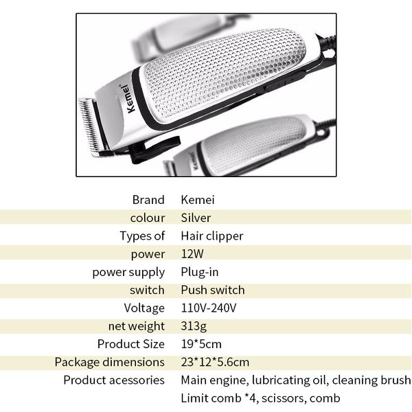 kemei 4639 professional barber shop hair clipper powerful electric corded hatteker hair clippers tool bwkf xnqir
kemei 4639 professional barber shop hair clipper powerful electric corded hatteker hair clippers tool bwkf xnqir
