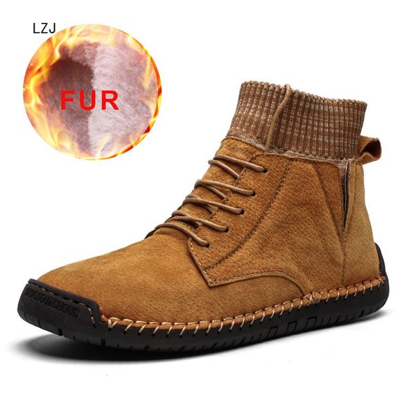 2019 new men shoes winter plush leather rubber boots men waterproof outdoor warm snow boots non slip work shoes lace up big size, Black 
2019 new men shoes winter plush leather rubber boots men waterproof outdoor warm snow boots non slip work shoes lace up big size, Black