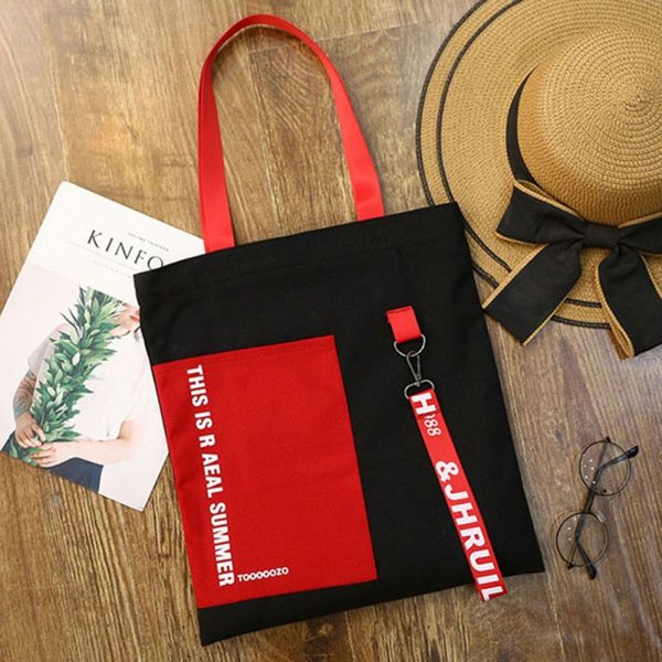 bags for women fashion 2019 patchwork pocket color letter streamer canvas handbag large female bag shoulder tote
bags for women fashion 2019 patchwork pocket color letter streamer canvas handbag large female bag shoulder tote