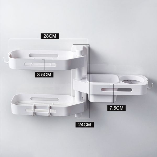 wall-mounted punch three-layer rotating bathroom rack bathroom shelf holder kitchen storage rack
wall-mounted punch three-layer rotating bathroom rack bathroom shelf holder kitchen storage rack