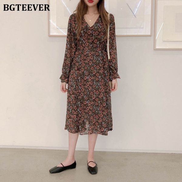 bgteever vintage casual v-neck female chiffon dress floral elastic waist women dress 2019 autumn a-line vestidos femme, Black;gray
bgteever vintage casual v-neck female chiffon dress floral elastic waist women dress 2019 autumn a-line vestidos femme, Black;gray