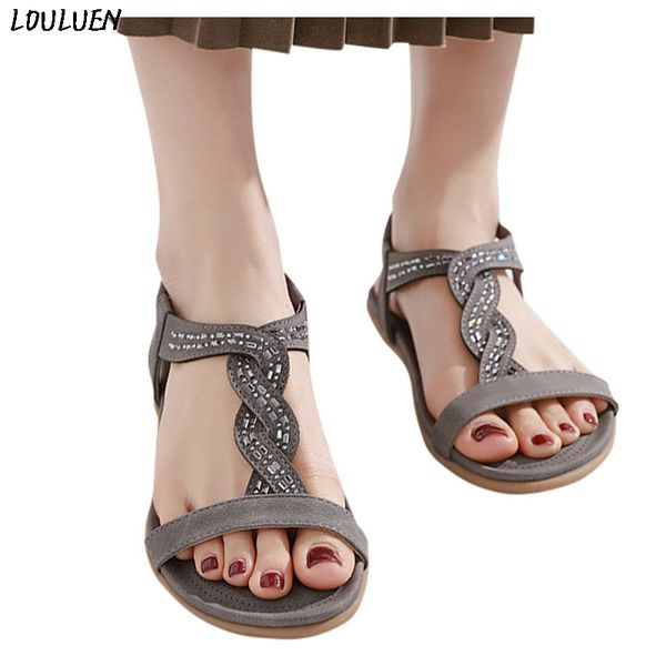 2020 summer sandals women shoes bohemian rhinestone beach sandals flat elastic band non-slip shoes zapatos de mujer drop ship, Black
2020 summer sandals women shoes bohemian rhinestone beach sandals flat elastic band non-slip shoes zapatos de mujer drop ship, Black