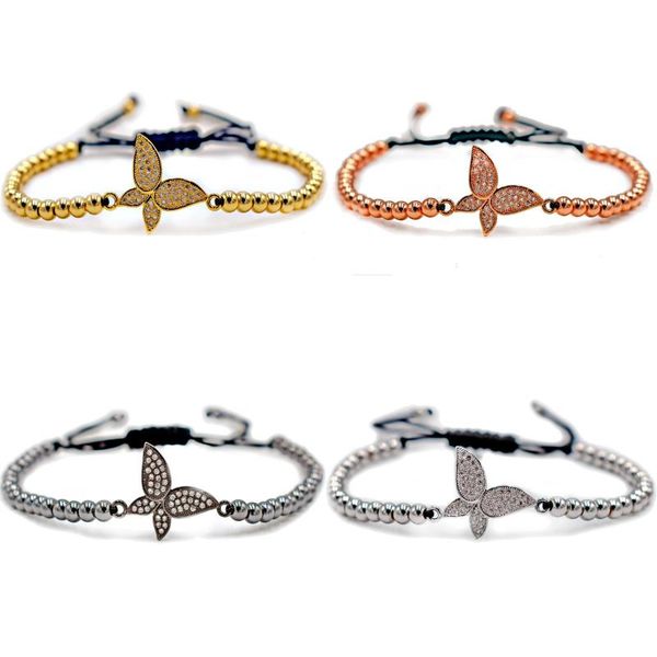 charm woman color retention copper beads 4mm bracelets butterfly cubic zirconia bracelet cz bracelet length adjustable, Black
charm woman color retention copper beads 4mm bracelets butterfly cubic zirconia bracelet cz bracelet length adjustable, Black