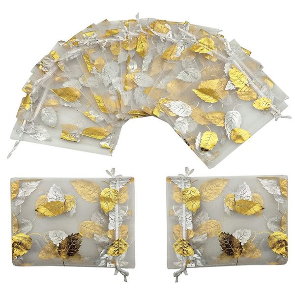 gift wrap 100pcs 9x12cm organza jewelry pouch candy drawstring wedding favor bags (silver-gold leaf)
gift wrap 100pcs 9x12cm organza jewelry pouch candy drawstring wedding favor bags (silver-gold leaf)