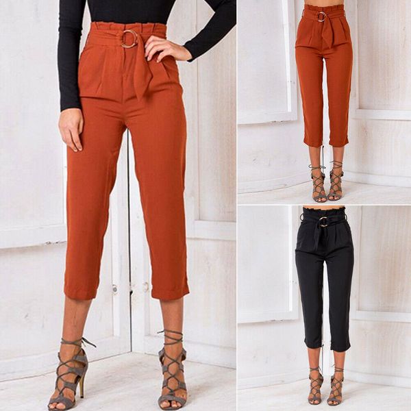 women palazzo flared wide leg pants high waist ol ladies casual long trousers, Black;white
women palazzo flared wide leg pants high waist ol ladies casual long trousers, Black;white