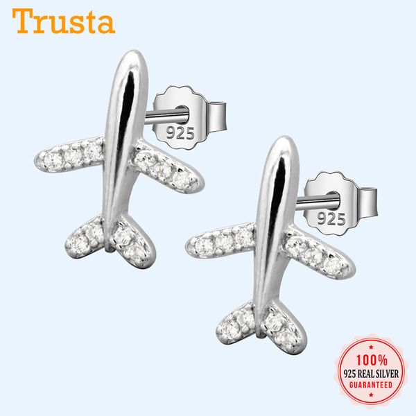 Trustdavis 100% 925 Solid Real Sterling Sweet Plane Airplane CZ Stud Earrings Gift For Women Girls Kids Lady Jewelry DA305
Trustdavis 100% 925 Solid Real Sterling Sweet Plane Airplane CZ Stud Earrings Gift For Women Girls Kids Lady Jewelry DA305