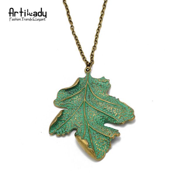 artilady fashion green leaf pendant necklace antic gold color zinc alloy leaf pendant necklace for women jewelry party gift, Silver
artilady fashion green leaf pendant necklace antic gold color zinc alloy leaf pendant necklace for women jewelry party gift, Silver
