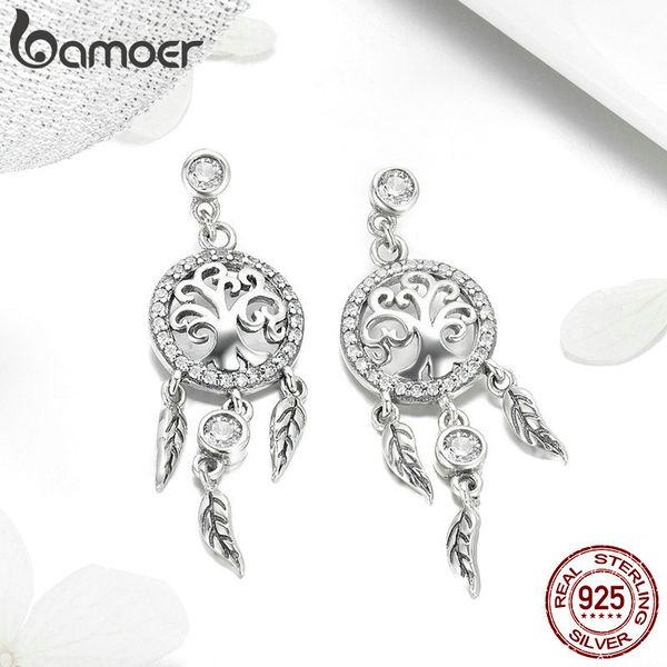 bamoer fashion 925 sterling silver tree of life dream catcher drop earrings for women vintage sterling silver jewelry sce457 cx200624, Golden
bamoer fashion 925 sterling silver tree of life dream catcher drop earrings for women vintage sterling silver jewelry sce457 cx200624, Golden