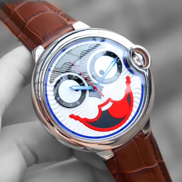 41mm 15mm fully automatic mechanical movement 316 stainless steel case blue coated glass head leather dark buckle strap luxury watch r529, Slivery;brown
41mm 15mm fully automatic mechanical movement 316 stainless steel case blue coated glass head leather dark buckle strap luxury watch r529, Slivery;brown