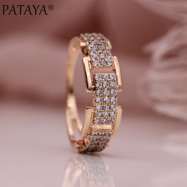 pataya new arrivals three rows round white natural zircon rings women party wedding 585 rose gold concise jewelry accessories, Silver
pataya new arrivals three rows round white natural zircon rings women party wedding 585 rose gold concise jewelry accessories, Silver