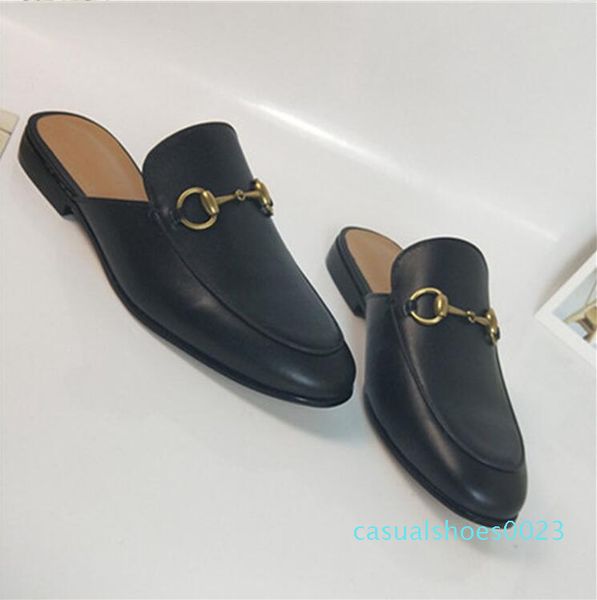 luxury leather loafers muller designer slipper mens with buckle fashion men women princetown slippers ladies casual mules flats 35-46 c23, Black
luxury leather loafers muller designer slipper mens with buckle fashion men women princetown slippers ladies casual mules flats 35-46 c23, Black