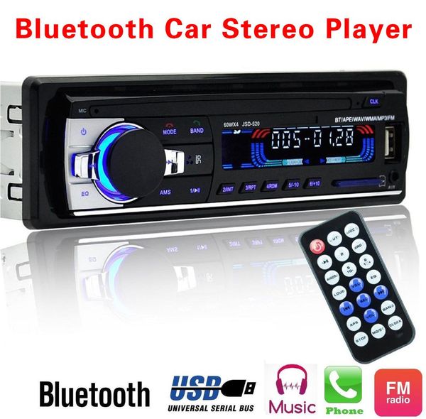 car radio 12v bluetooth v2.0 jsd520 car stereo in-dash 1 din fm aux input receiver sd usb mp3 mmc wma without iso connector
car radio 12v bluetooth v2.0 jsd520 car stereo in-dash 1 din fm aux input receiver sd usb mp3 mmc wma without iso connector