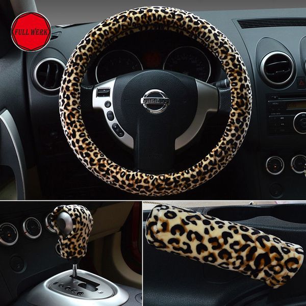 1 set leopard 38cm steering cover short plush steering wheel cover gear shift protector handbrake wrap for girls car decoration
1 set leopard 38cm steering cover short plush steering wheel cover gear shift protector handbrake wrap for girls car decoration