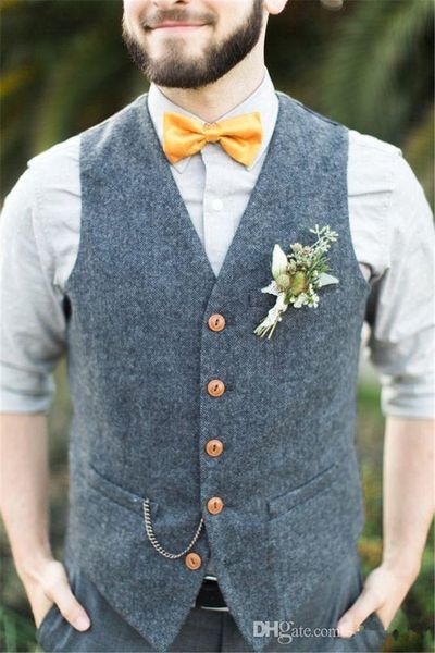 gray wool groom vests 2020 farm wedding party attire groomsmen team vest slim fit men's dress suit prom garden country waistcoat dress, Black
gray wool groom vests 2020 farm wedding party attire groomsmen team vest slim fit men's dress suit prom garden country waistcoat dress, Black