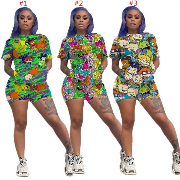 full cartoon print shorts tracksuit summer women two piece set short sleeve t-shirt t shirt + shorts outfits fashion streetwear sports suit, White
full cartoon print shorts tracksuit summer women two piece set short sleeve t-shirt t shirt + shorts outfits fashion streetwear sports suit, White