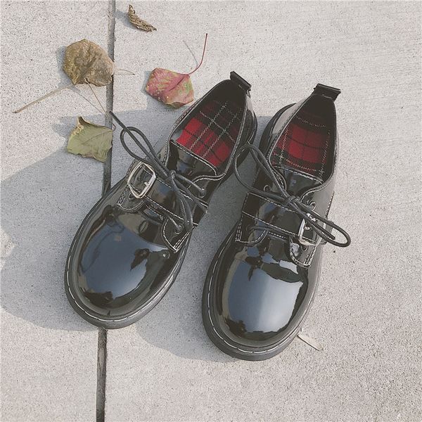 2018 new korean fashion retro student flat shoes thick bottom wild college wind england shoes trend comfortable flat, Black
2018 new korean fashion retro student flat shoes thick bottom wild college wind england shoes trend comfortable flat, Black