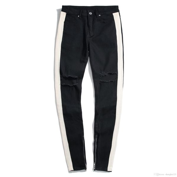 2020 men's skinny jeans men's stitching solid color side stripes jeans stretch slim zipper folds men's washed trousers, Blue
2020 men's skinny jeans men's stitching solid color side stripes jeans stretch slim zipper folds men's washed trousers, Blue