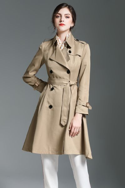 women's trench coats long classic windbreaker waterproof british new high-end english style autumn winter gabadian solid color casual c, Tan;black
women's trench coats long classic windbreaker waterproof british new high-end english style autumn winter gabadian solid color casual c, Tan;black