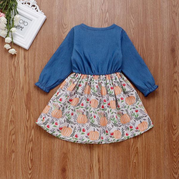 dresses for girls toddler kids print halloween pumpkin denim princess dress outfits ropa de nia y200317, Red;yellow
dresses for girls toddler kids print halloween pumpkin denim princess dress outfits ropa de nia y200317, Red;yellow