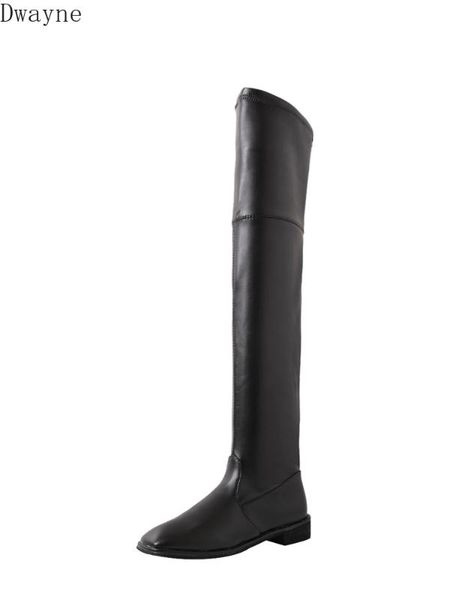 2019 autumn and winter new over the knee boots net red stovepipe stretch boots square head with high, Black
2019 autumn and winter new over the knee boots net red stovepipe stretch boots square head with high, Black