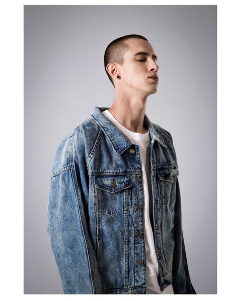 tide brand couple washed vintage denim jacket men's jacket loose shoulder fashion top, Black;brown
tide brand couple washed vintage denim jacket men's jacket loose shoulder fashion top, Black;brown