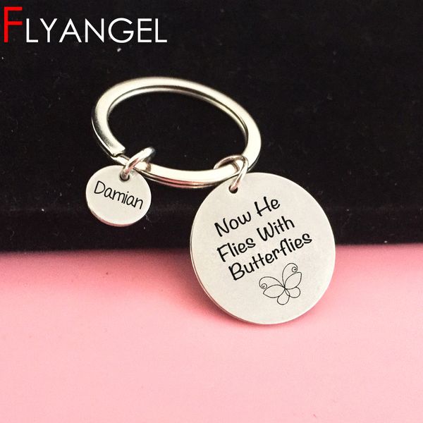 personalized name cute key holder engraved now he flies with butterflies mini bag charm keychain jewelry accessories keyring, Silver
personalized name cute key holder engraved now he flies with butterflies mini bag charm keychain jewelry accessories keyring, Silver