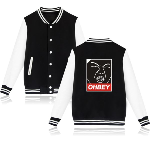funny fashion kpop exo ohbey printed baseball jacket men women hoodies sweatshirts casual long sleeve jackets coat top, Black;brown
funny fashion kpop exo ohbey printed baseball jacket men women hoodies sweatshirts casual long sleeve jackets coat top, Black;brown
