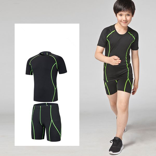 kids running sets boys girls compression base layer t shirt basketball football soccer set sports fitness shorts tennis shirts, Black;blue
kids running sets boys girls compression base layer t shirt basketball football soccer set sports fitness shorts tennis shirts, Black;blue
