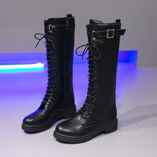 solid black leather women boots shoes woman winter boots buckle zipper lace up knee high plus size low heels long
solid black leather women boots shoes woman winter boots buckle zipper lace up knee high plus size low heels long