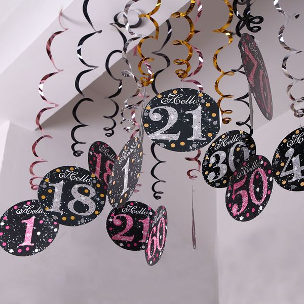 6pcs 30 years decoration party happy birthday 30 40 50 60 70 years old spiral hanging ornaments birthday party decorations
6pcs 30 years decoration party happy birthday 30 40 50 60 70 years old spiral hanging ornaments birthday party decorations